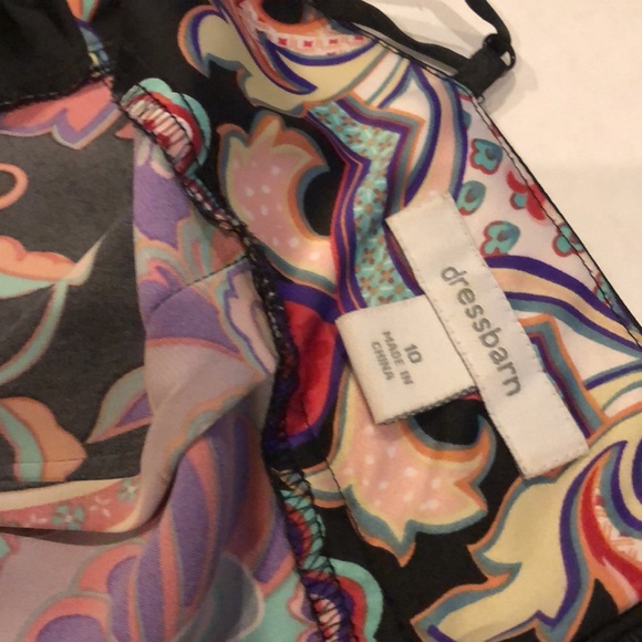 Silky Colorful Sleeveless Dress Sz 10 Dressbarn - Picture 11 of 17